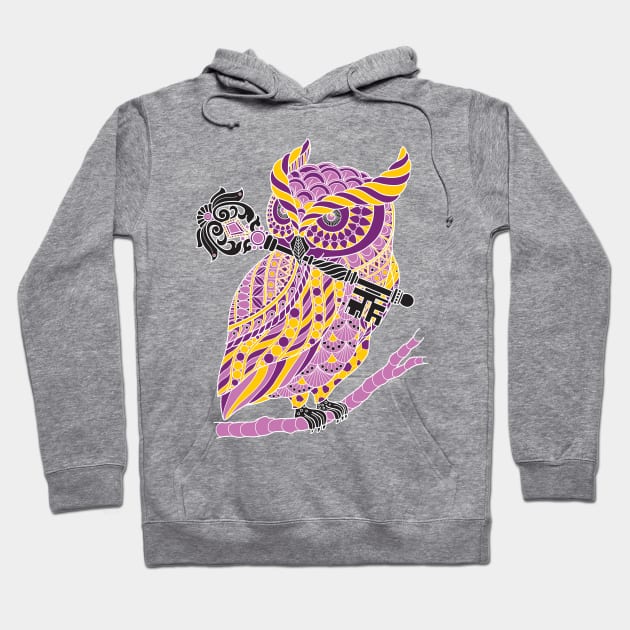 Vintage Great Horned Owl Hoodie by heartlocked